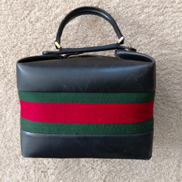 Rare Vintage Gucci Train Case Handbag Travel - Picture 2 of 8
